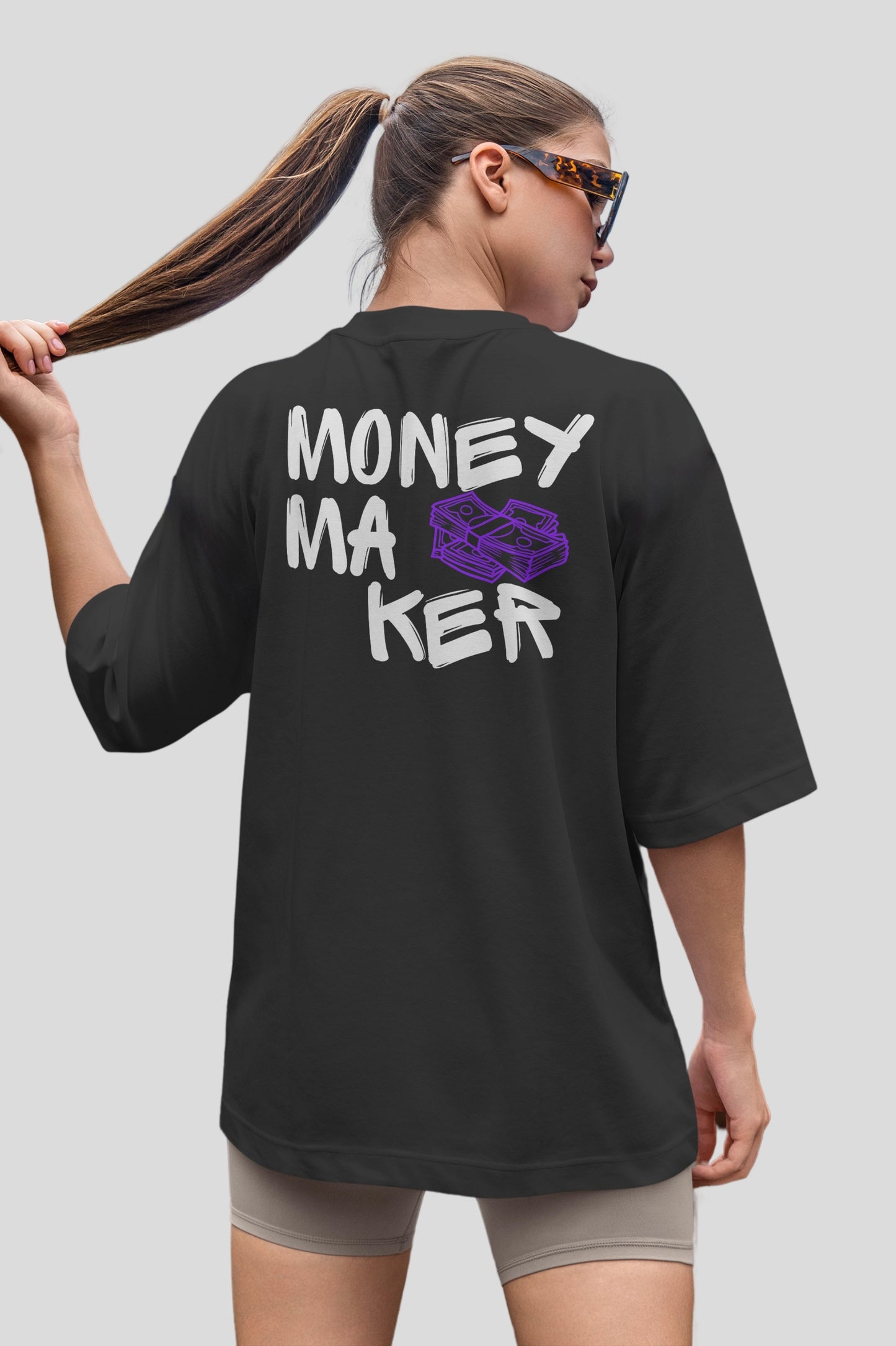 Money Maker Oversized Tee - Black