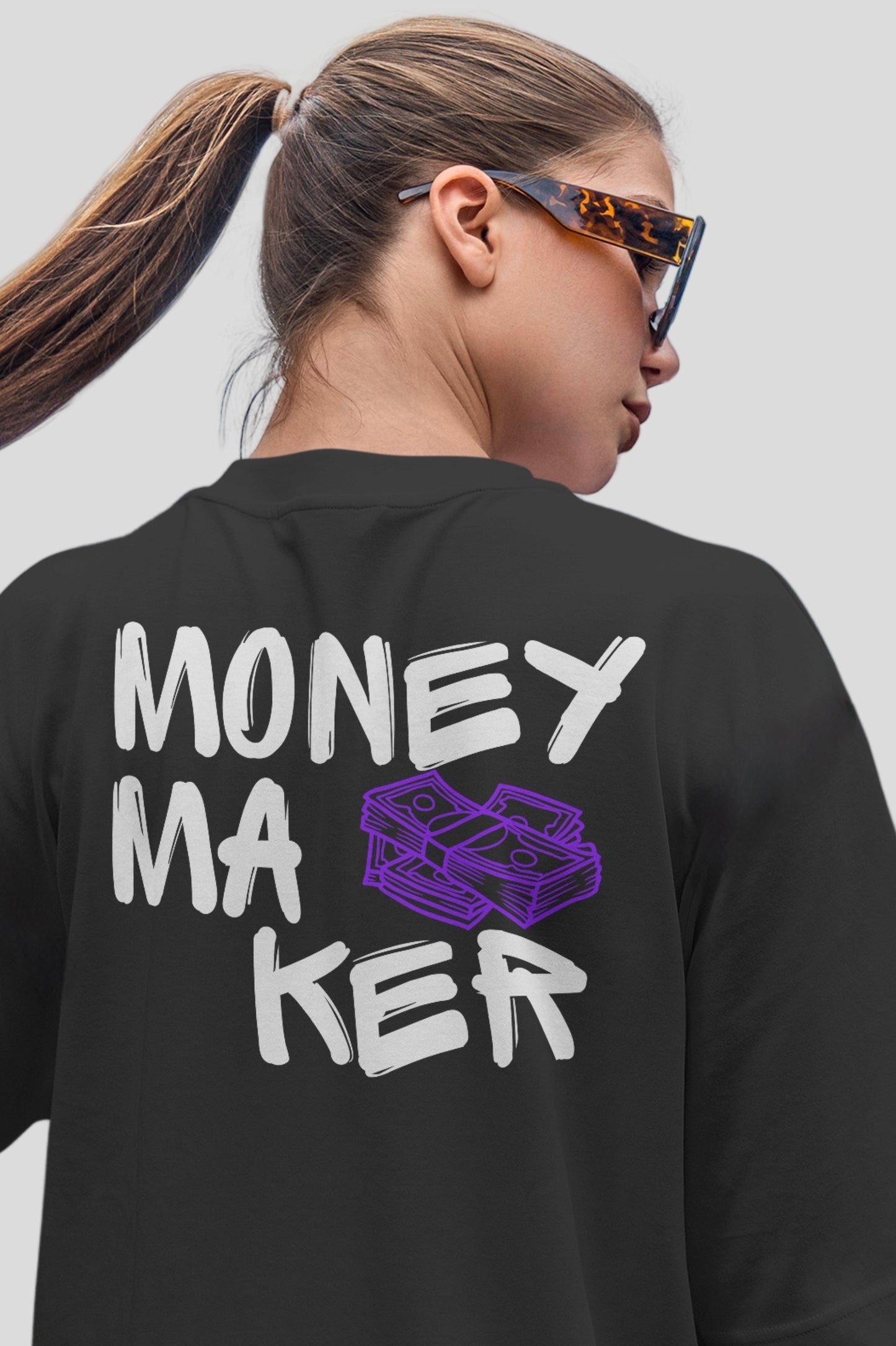 Money Maker Oversized Tee - Black 