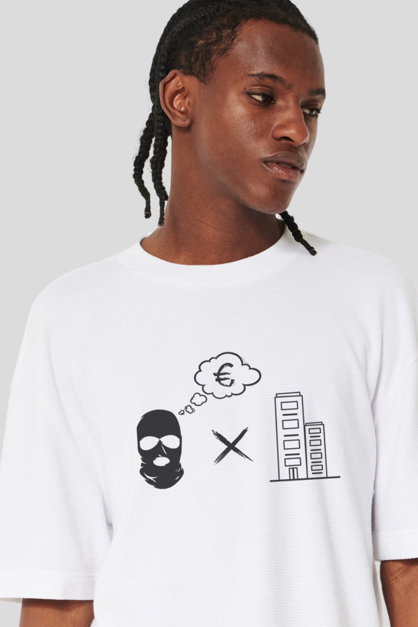 Bendo Logo Oversized Tee - White