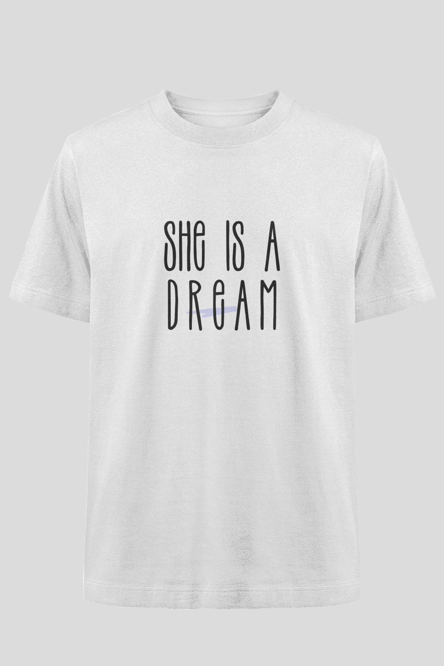 She is a Dream Couple Oversized Tee - White 