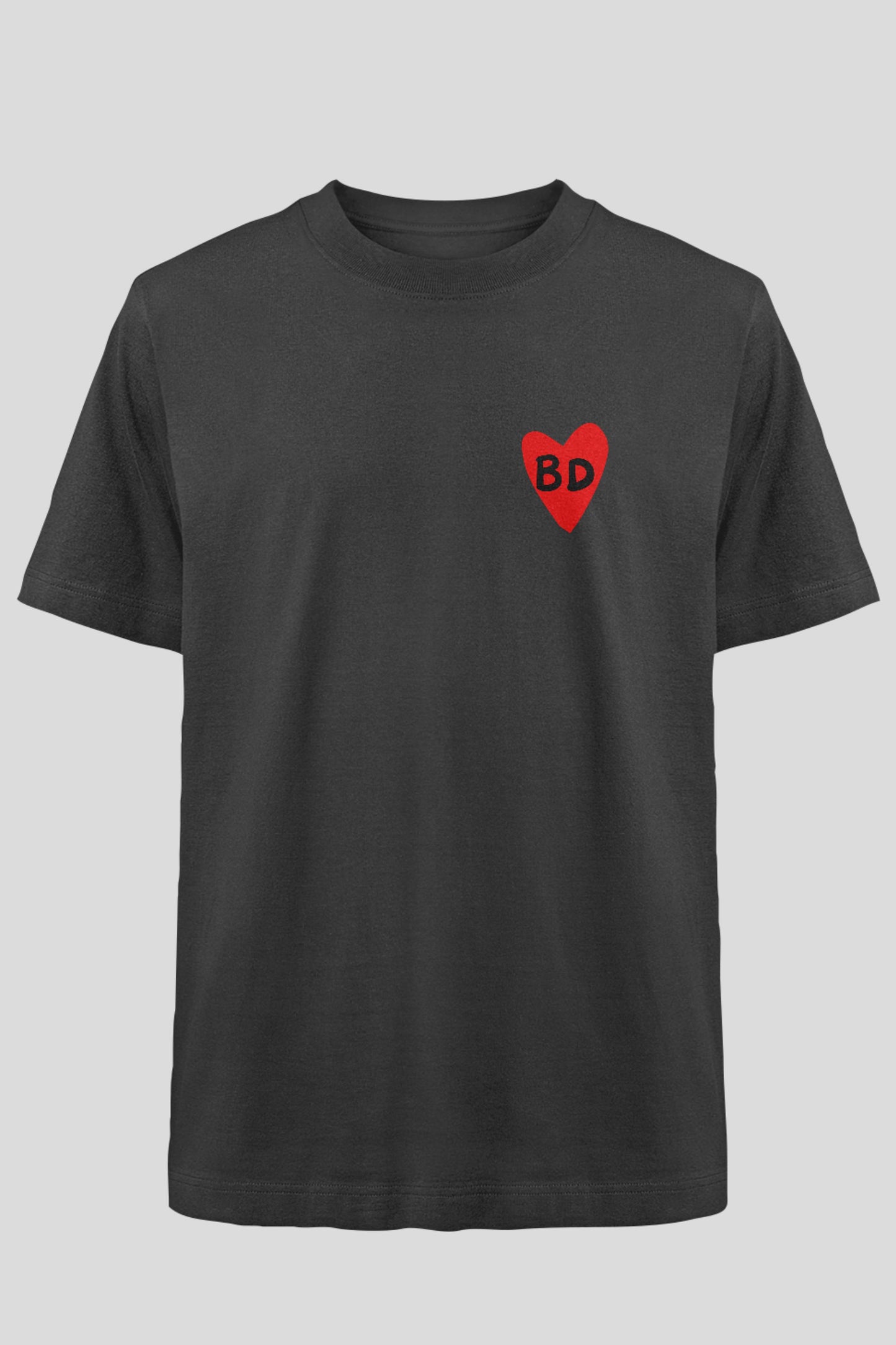 BD Heart Oversized Tee - Black 