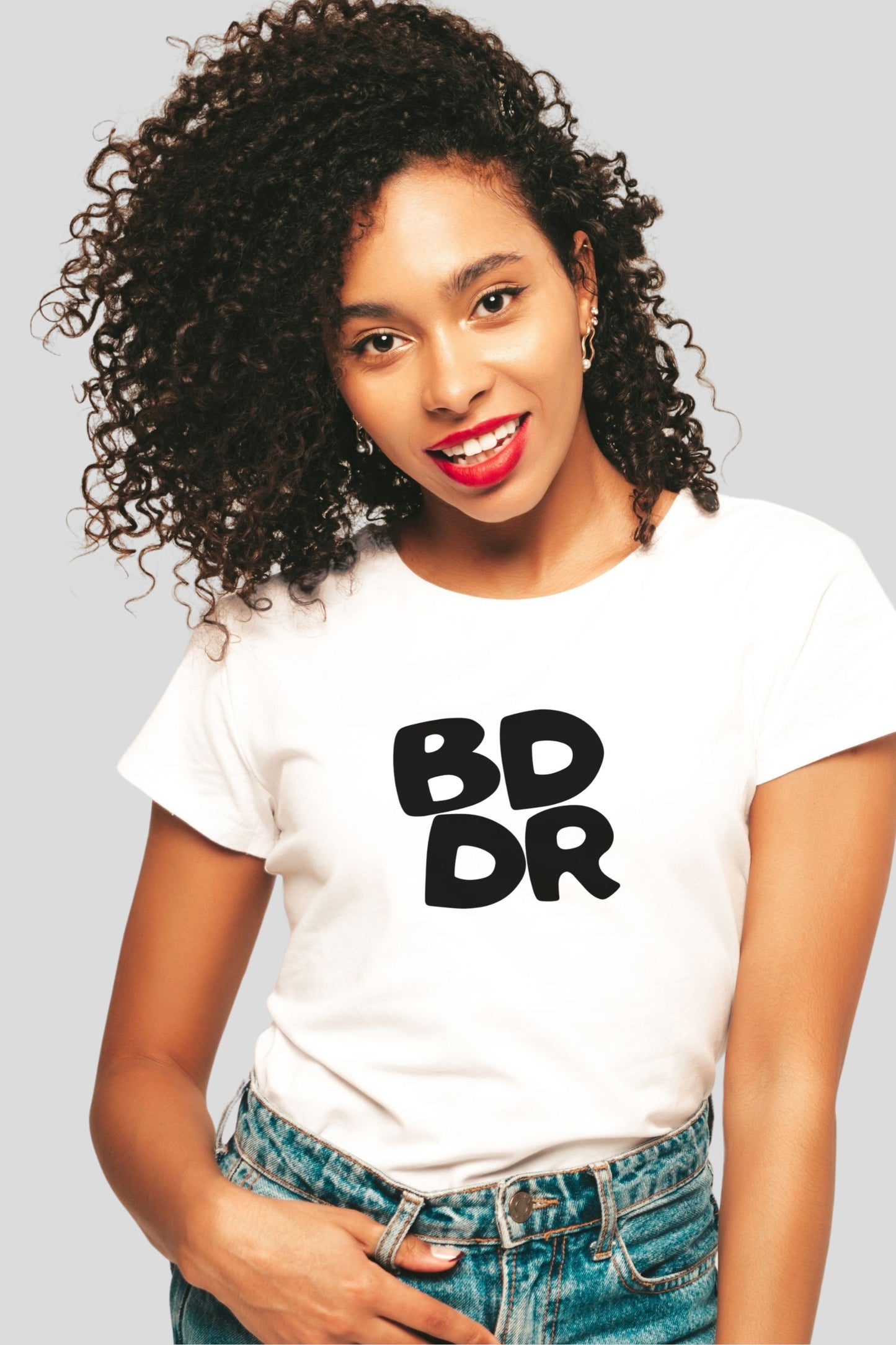 BDDR Block Tee - White