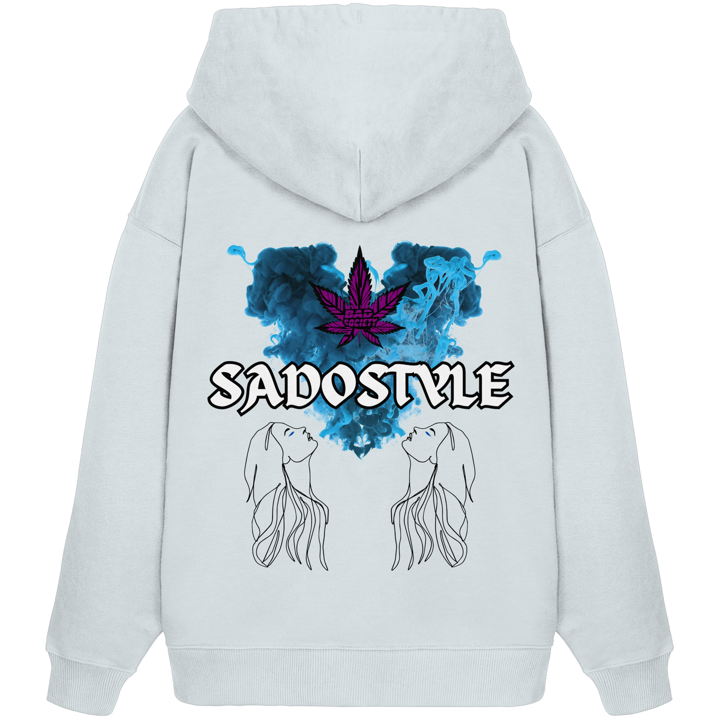 SADOSTYLE Oversized Hoodie Blueice